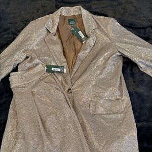 Wild Fable Gold Glitter Blazer
